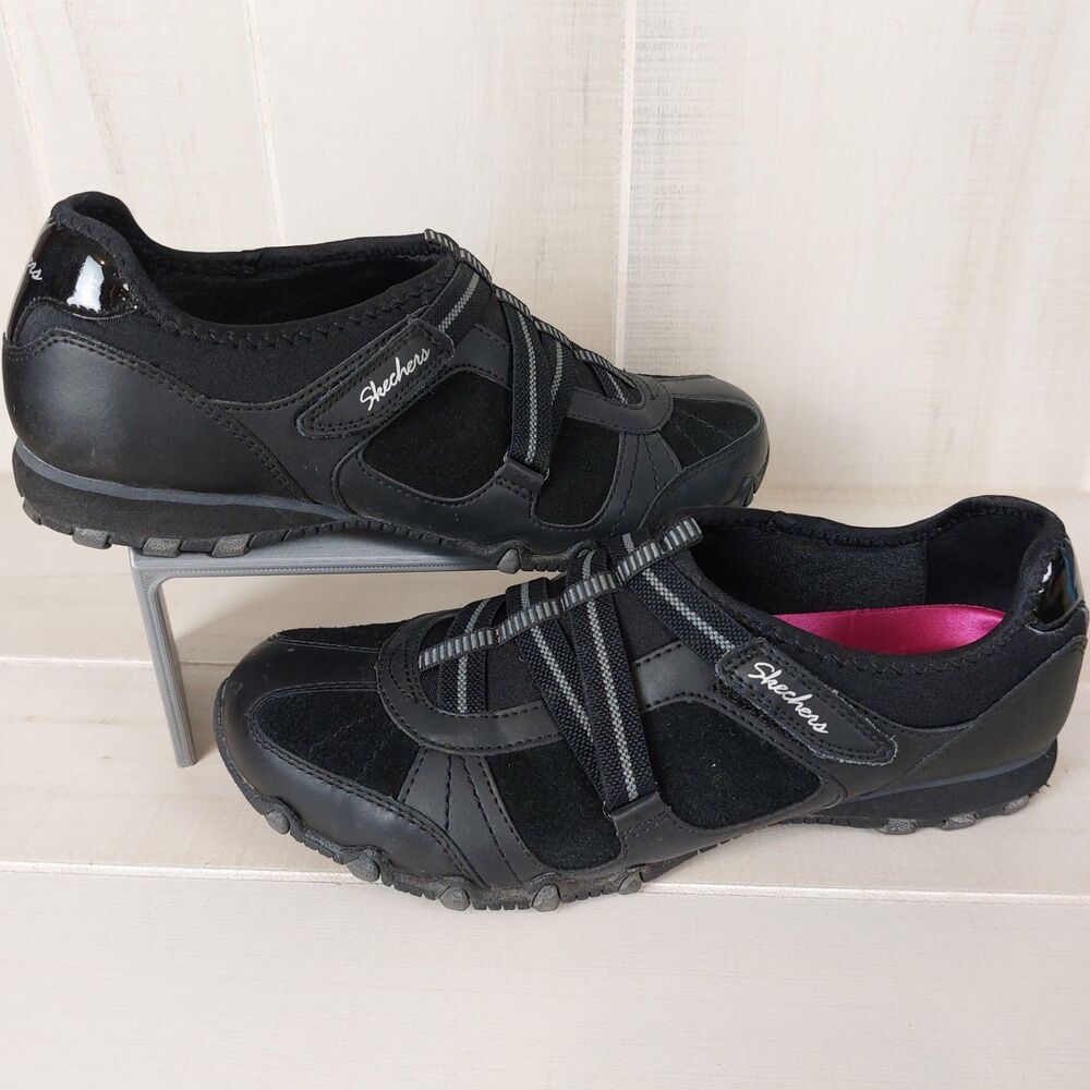 Skechers Bikers Rock Steady Shoes Women's 8.5 Black 22367